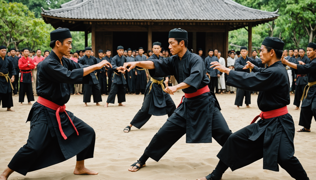 découvrez le silat, un art de combat fascinant alliant démonstrations spectaculaires et respect de l’étiquette traditionnelle. plongez dans cet univers mêlant techniques martiales et mise en scène artistique.