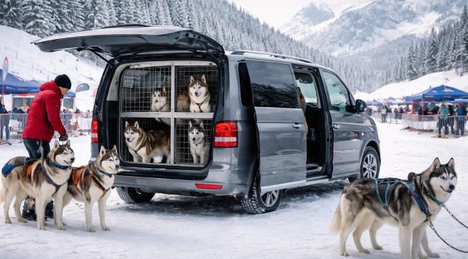Élevage canin : Volkswagen Multivan parfait pour transporter chiens de traîneau vers les compétitions