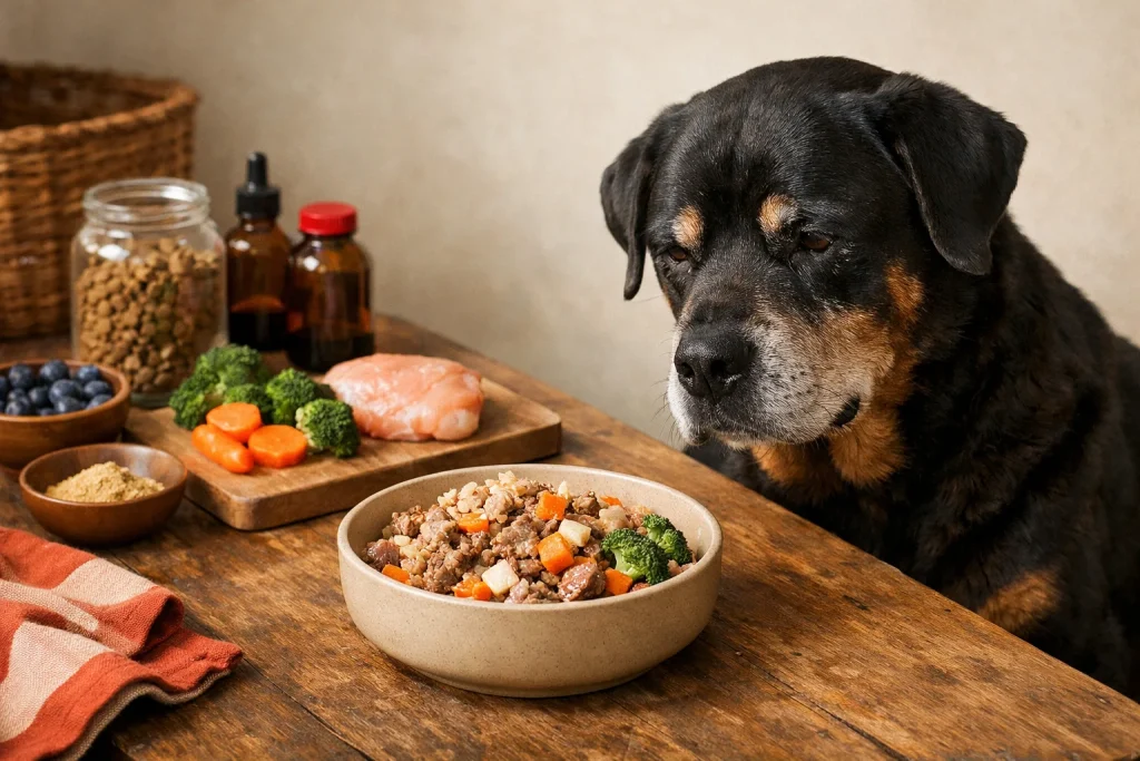 Alimentation du chien senior : adapter les repas en douceur