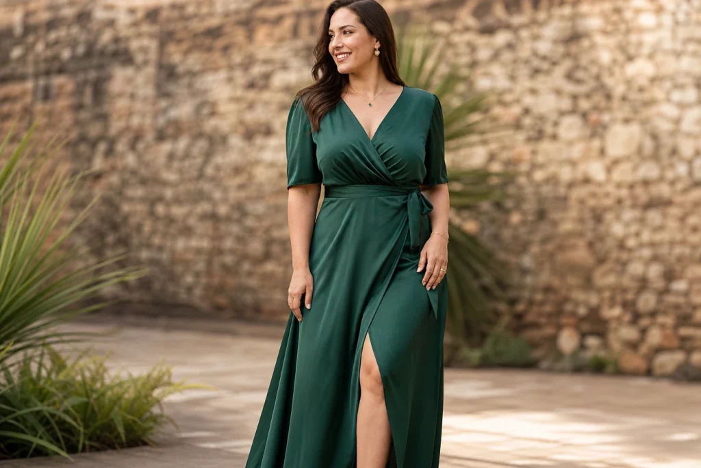 Robe vert émeraude portefeuille : la coupe qui flatte toutes les silhouettes