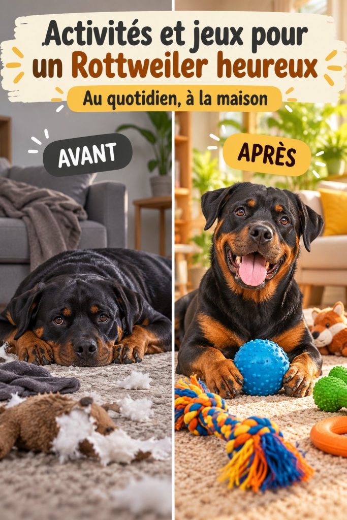 Activités et jeux pour un Rottweiler heureux
