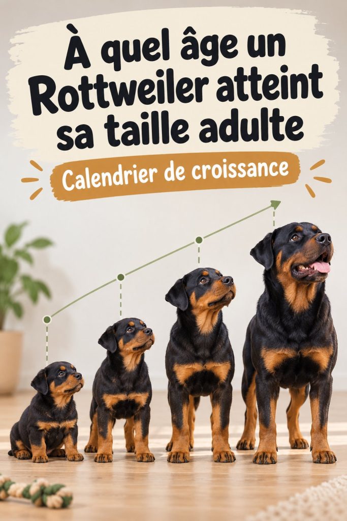 À quel âge un Rottweiler atteint-il sa taille adulte ?