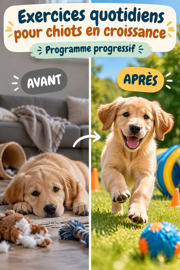 Un chiot Rottweiler jouant dans un jardin, se dépensant avec enthousiasme.