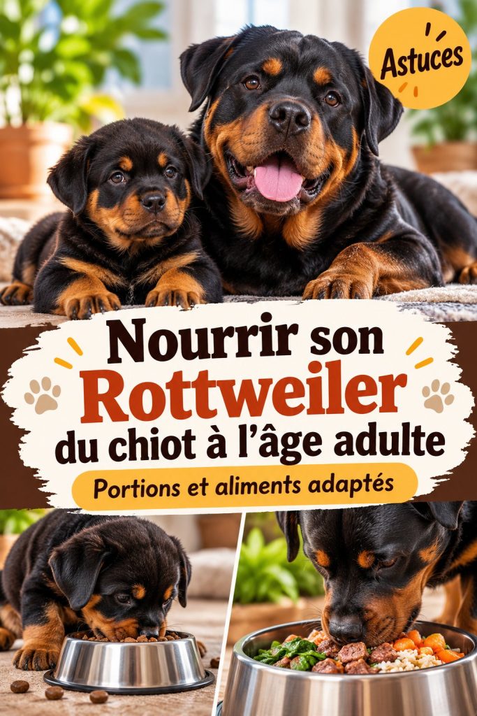 Nourrir son Rottweiler du chiot à l&rsquo;âge adulte